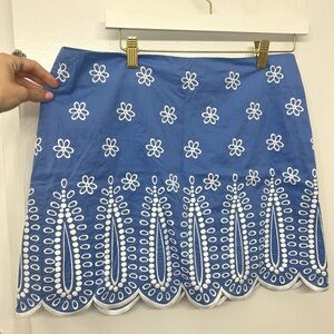 Vineyard Vines Blue Scalloped Skirt